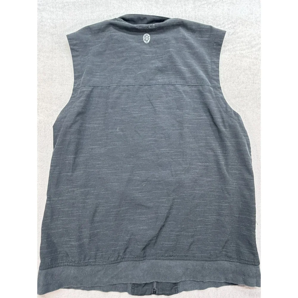 Travis Mathew Men Zip Up‎ Golf Vest Black Size XL
